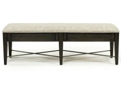 Mor Furniture Bay Creek Bench W/ Storage In Light Gray