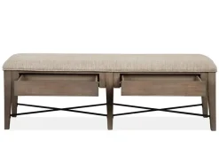 Mor Furniture Bay Creek Bench W/ Storage In Light Gray