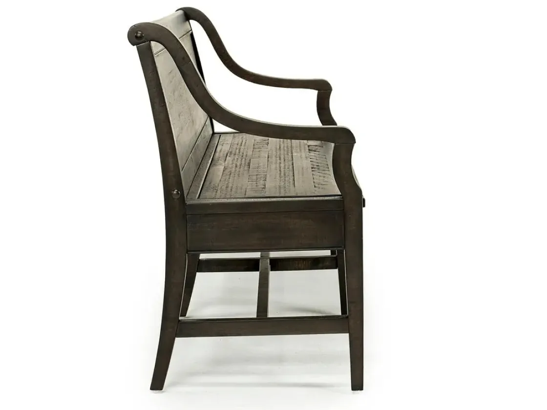 Mor Furniture Bay Creek Bench W/ Storage In Light Gray