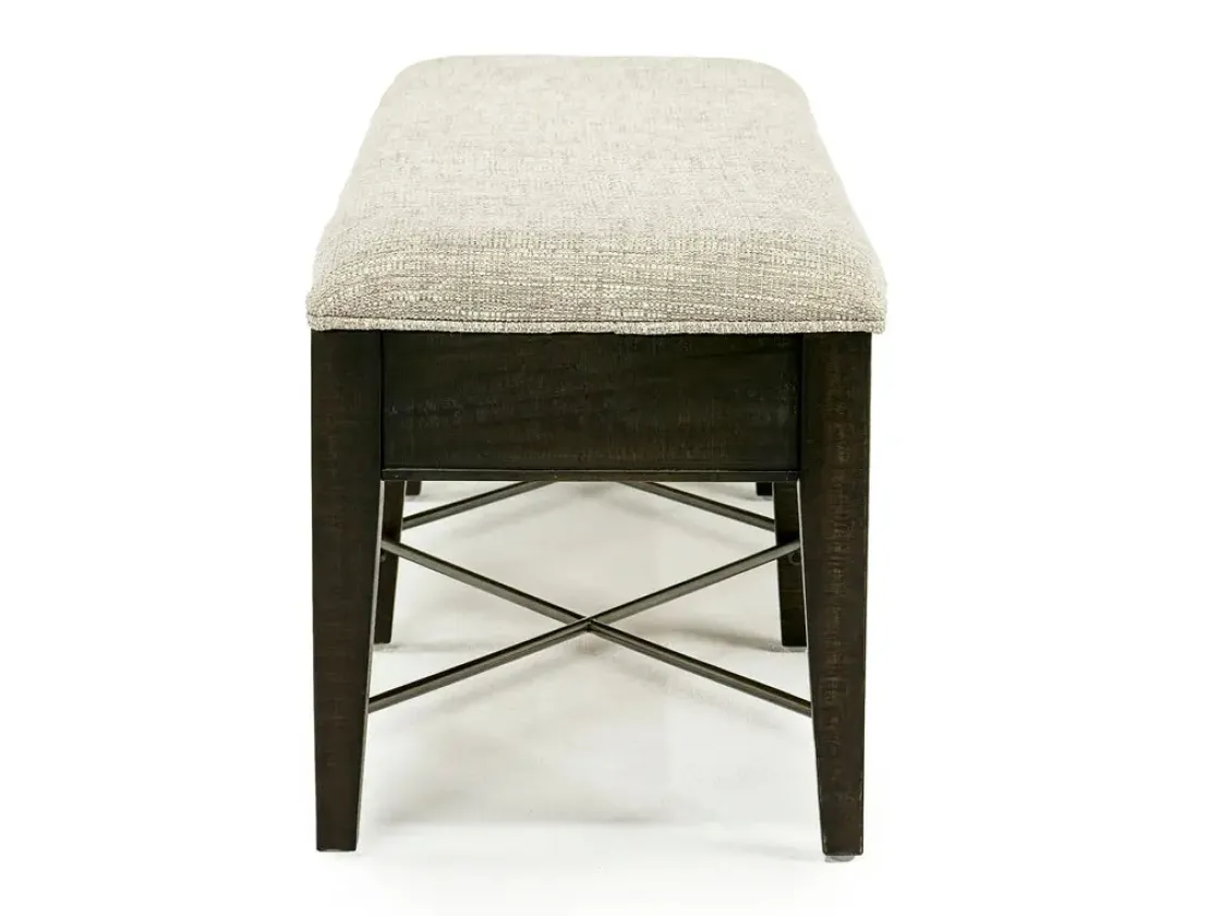 Mor Furniture Bay Creek Bench W/ Storage In Light Gray