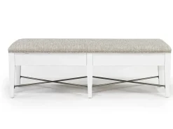 Mor Furniture Bay Creek Bench W/ Storage In Light Gray