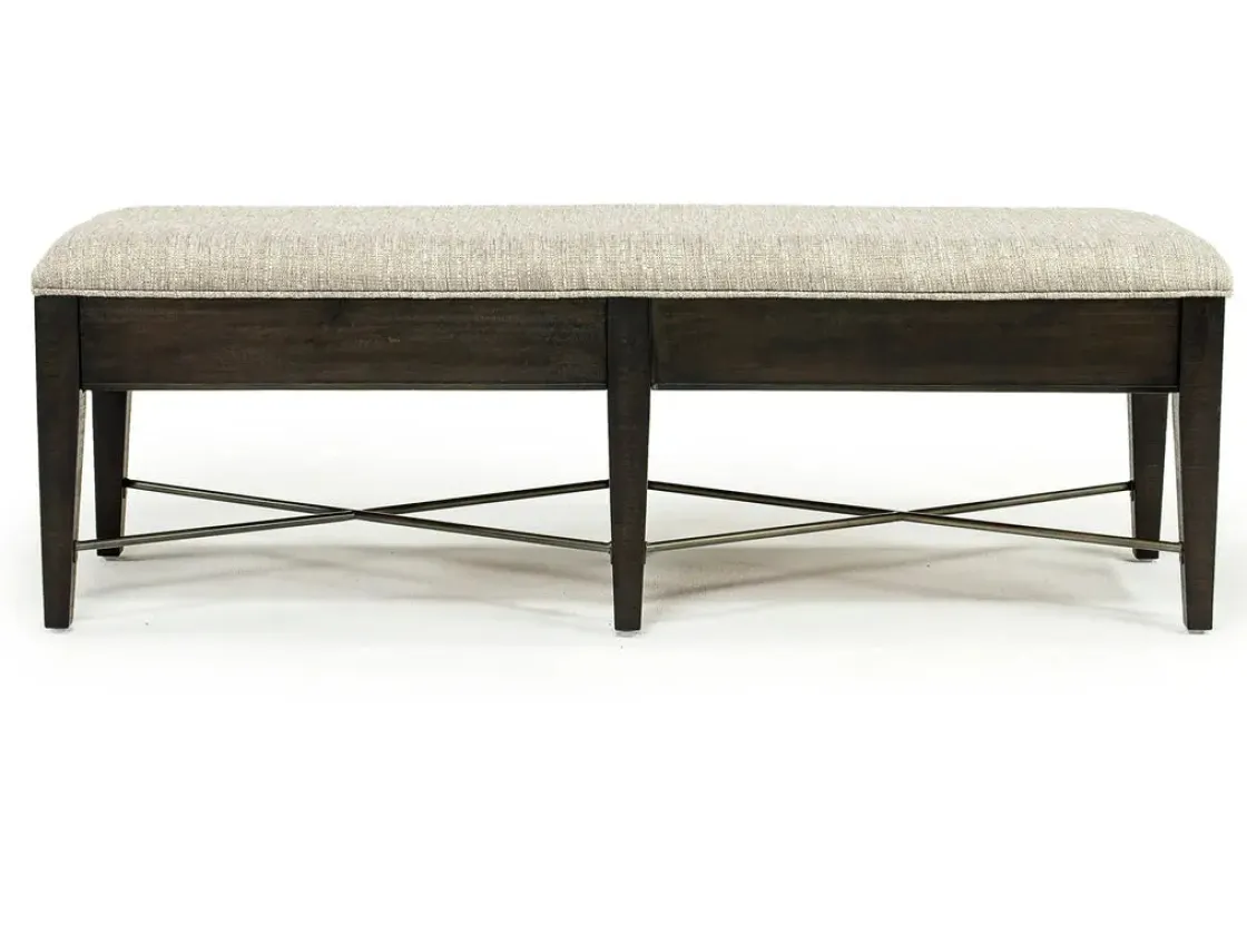 Mor Furniture Bay Creek Bench W/ Storage In Light Gray