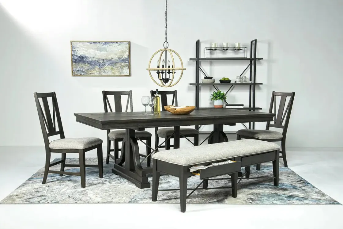Mor Furniture Bay Creek Bench W/ Storage In Light Gray