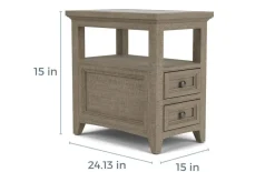 Mor Furniture Bay Creek Chairside Table In Graphite