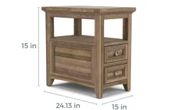 Mor Furniture Bay Creek Chairside Table In Graphite