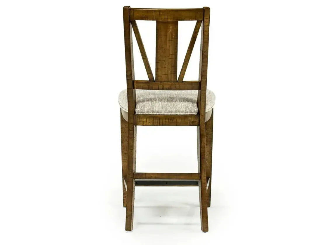 Mor Furniture Bay Creek Counter Height Stool In Graphite, V-Back