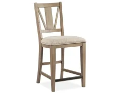Mor Furniture Bay Creek Counter Height Stool In Graphite, V-Back