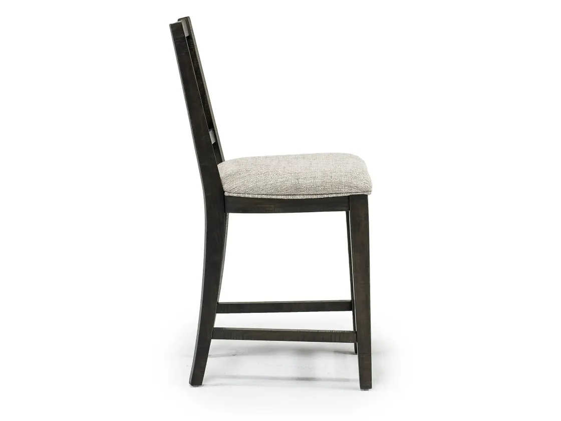 Mor Furniture Bay Creek Counter Height Stool In Graphite, V-Back