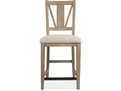 Mor Furniture Bay Creek Counter Height Stool In Graphite, V-Back