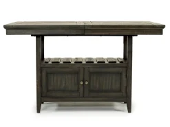 Mor Furniture Bay Creek Counter Height Extendable Dining Table In Light Gray