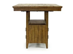 Mor Furniture Bay Creek Counter Height Extendable Dining Table In Light Gray