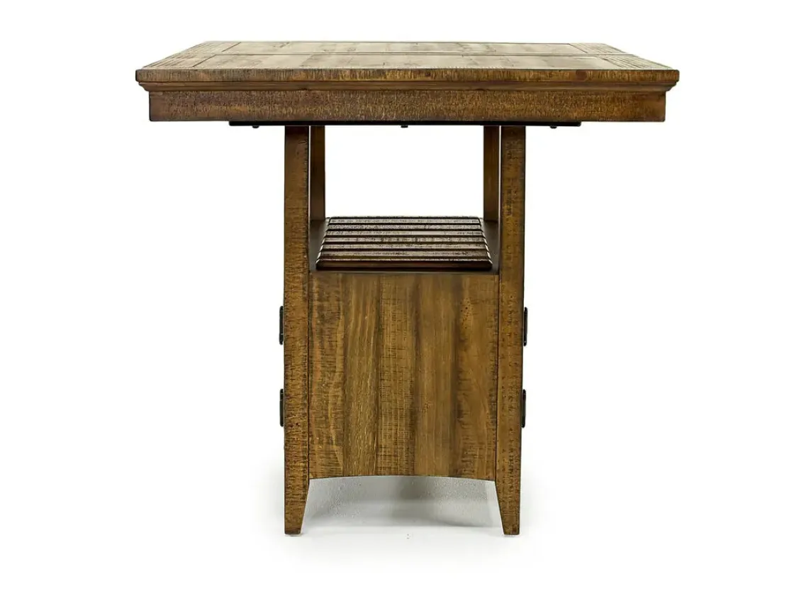 Mor Furniture Bay Creek Counter Height Extendable Dining Table In Light Gray