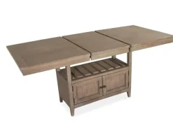 Mor Furniture Bay Creek Counter Height Extendable Dining Table In Light Gray