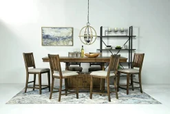 Mor Furniture Bay Creek Counter Height Extendable Dining Table In Light Gray