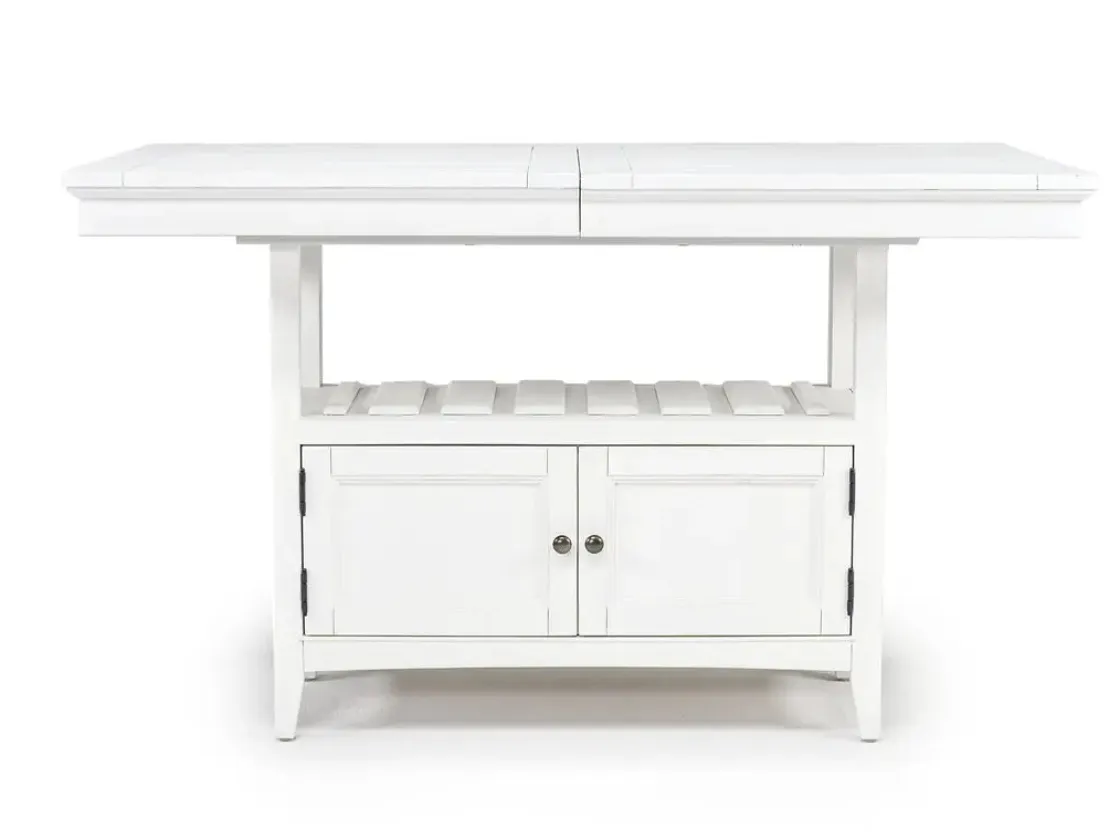 Mor Furniture Bay Creek Counter Height Extendable Dining Table In Light Gray
