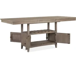Mor Furniture Bay Creek Counter Height Extendable Dining Table In Light Gray