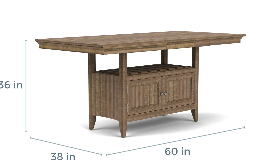 Mor Furniture Bay Creek Counter Height Extendable Dining Table & 4 Stools In Graphite