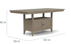 Mor Furniture Bay Creek Counter Height Extendable Dining Table & 4 Stools In Graphite