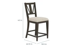 Mor Furniture Bay Creek Counter Height Extendable Dining Table & 4 Stools In Graphite