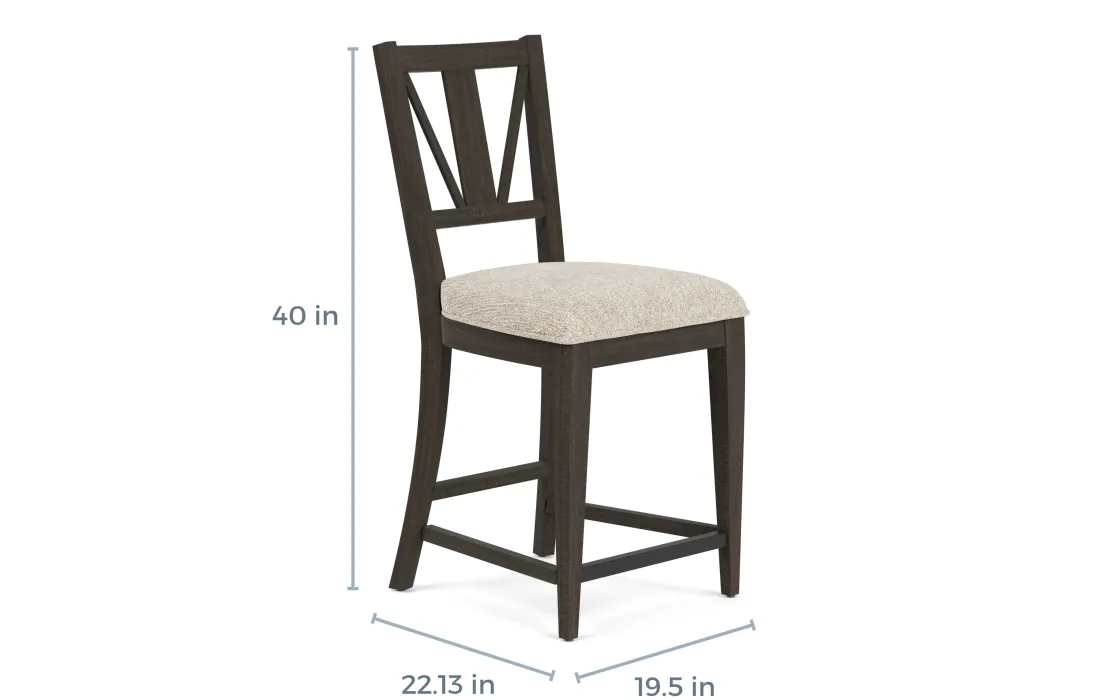 Mor Furniture Bay Creek Counter Height Extendable Dining Table & 4 Stools In Graphite