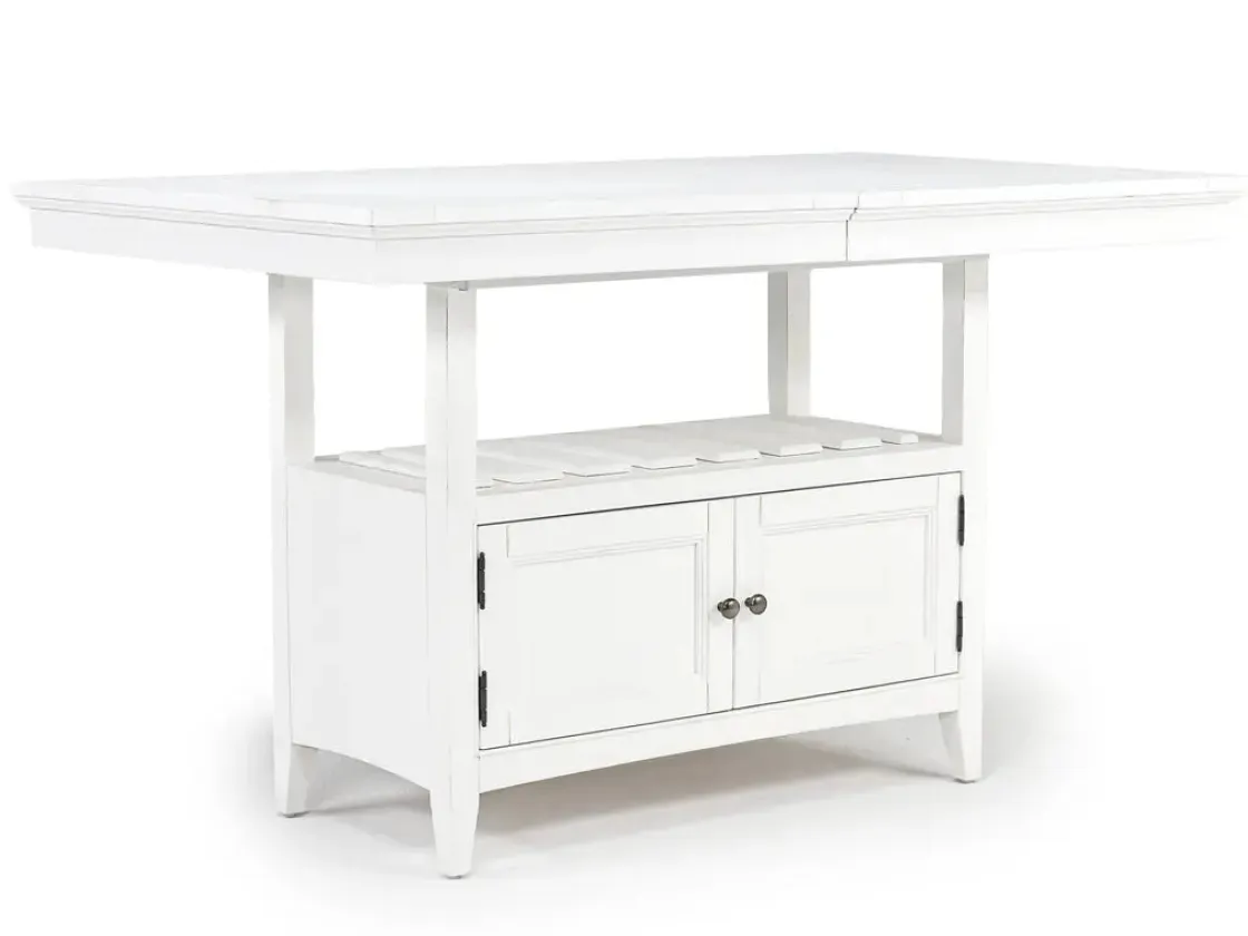 Mor Furniture Bay Creek Counter Height Extendable Dining Table & 4 Stools In Graphite