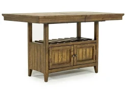 Mor Furniture Bay Creek Counter Height Extendable Dining Table & 4 Stools In Graphite