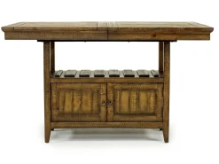 Mor Furniture Bay Creek Counter Height Extendable Dining Table & 4 Stools In Graphite
