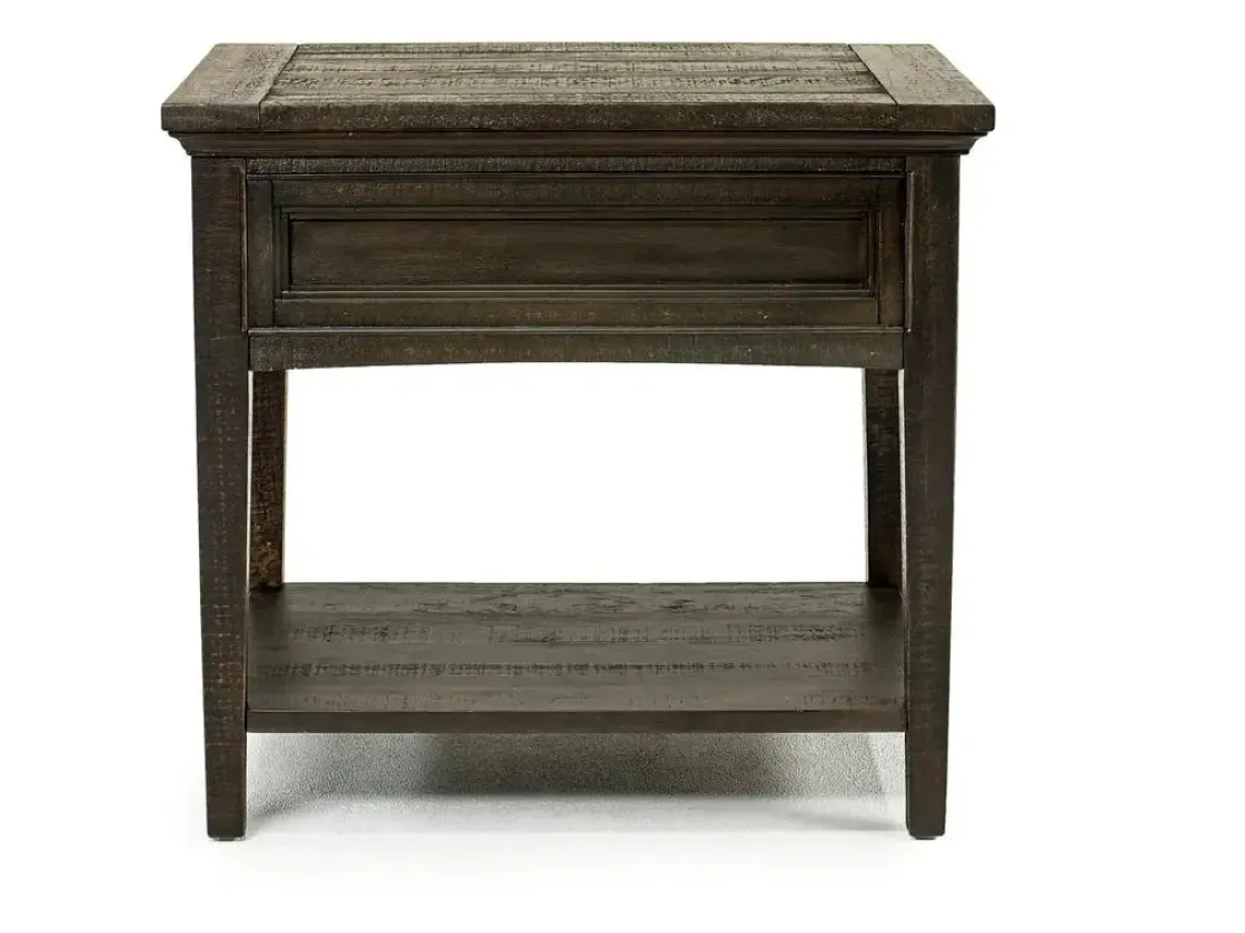 Mor Furniture Bay Creek End Table In Graphite, Rectangle