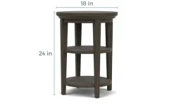 Mor Furniture Bay Creek End Table In Graphite, Rectangle