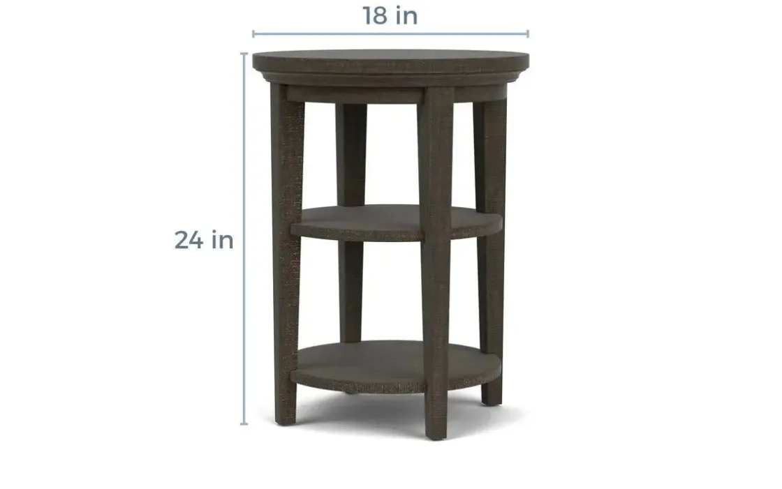 Mor Furniture Bay Creek End Table In Graphite, Rectangle