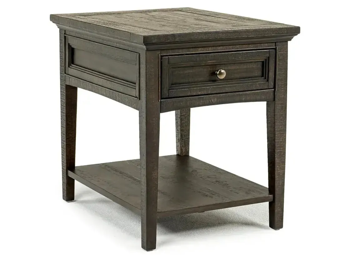 Mor Furniture Bay Creek End Table In Graphite, Rectangle