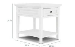 Mor Furniture Bay Creek End Table In Graphite, Rectangle