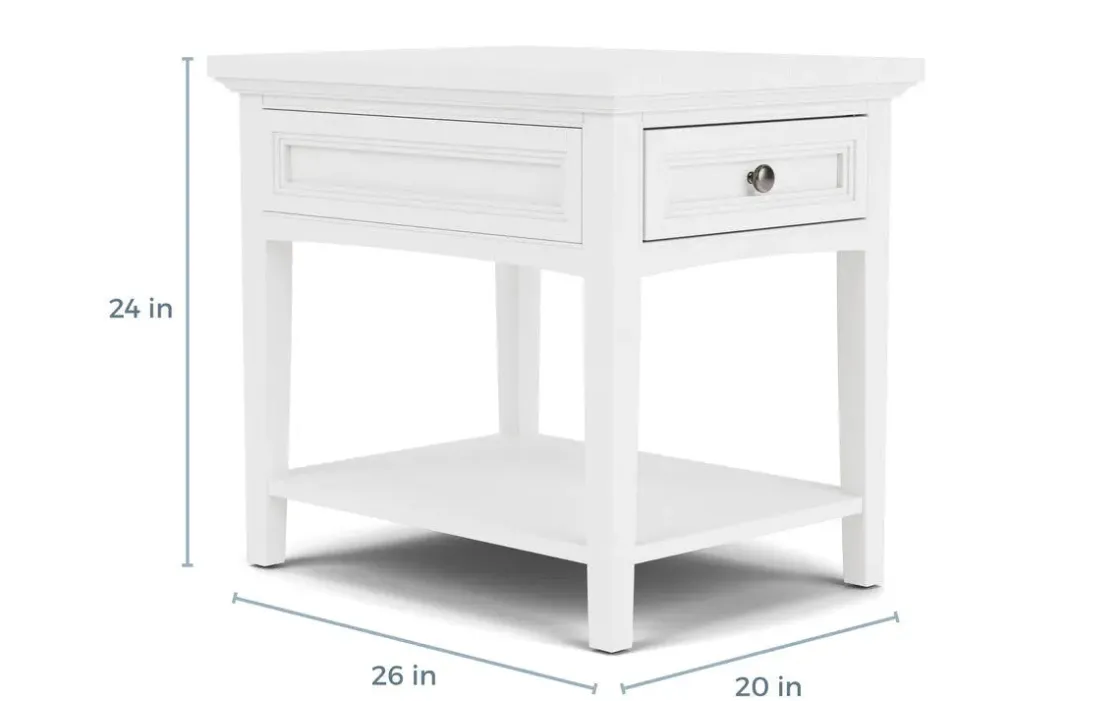 Mor Furniture Bay Creek End Table In Graphite, Rectangle