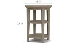 Mor Furniture Bay Creek End Table In Graphite, Rectangle