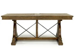 Mor Furniture Bay Creek Extendable Dining Table & 4 Upholstered V-Back Chairs In Toasted Nutmeg