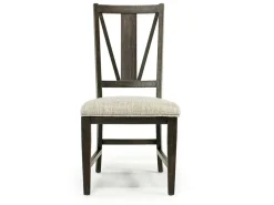 Mor Furniture Bay Creek Extendable Dining Table & 4 Upholstered V-Back Chairs In Toasted Nutmeg