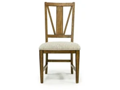 Mor Furniture Bay Creek Extendable Dining Table & 4 Upholstered V-Back Chairs In Toasted Nutmeg