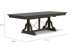 Mor Furniture Bay Creek Extendable Dining Table & 4 Upholstered V-Back Chairs In Toasted Nutmeg