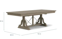 Mor Furniture Bay Creek Extendable Dining Table & 4 Upholstered V-Back Chairs In Toasted Nutmeg