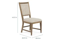 Mor Furniture Bay Creek Extendable Dining Table & 4 Upholstered V-Back Chairs In Toasted Nutmeg