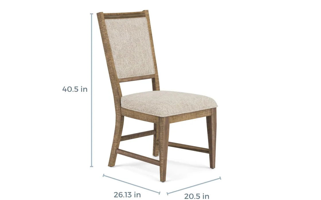 Mor Furniture Bay Creek Extendable Dining Table & 4 Upholstered V-Back Chairs In Toasted Nutmeg