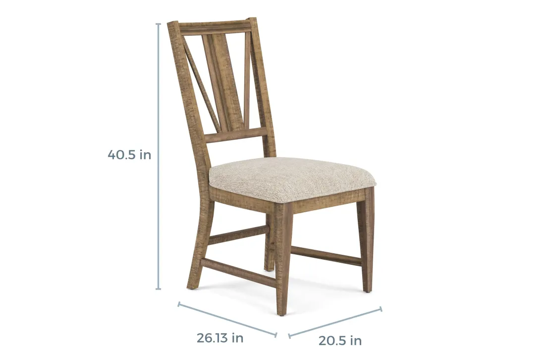 Mor Furniture Bay Creek Extendable Dining Table & 4 Upholstered V-Back Chairs In Toasted Nutmeg
