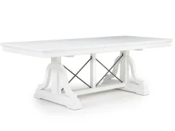 Mor Furniture Bay Creek Extendable Dining Table & 4 Upholstered V-Back Chairs In Toasted Nutmeg