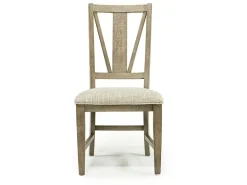 Mor Furniture Bay Creek Extendable Dining Table & 6 V-Back Chairs In Toasted Nutmeg
