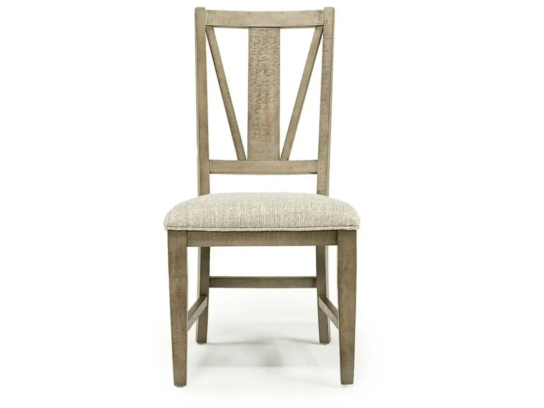 Mor Furniture Bay Creek Extendable Dining Table & 6 V-Back Chairs In Toasted Nutmeg