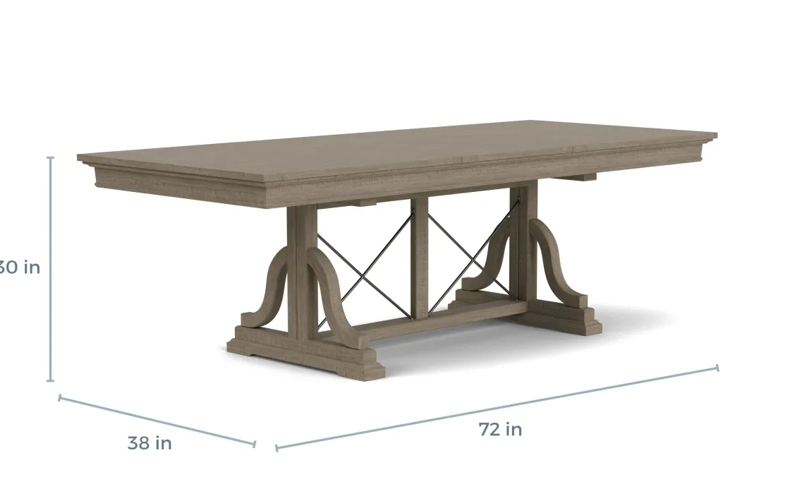 Mor Furniture Bay Creek Extendable Dining Table & 6 V-Back Chairs In Toasted Nutmeg