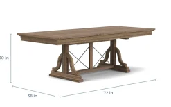 Mor Furniture Bay Creek Extendable Dining Table & 6 V-Back Chairs In Toasted Nutmeg