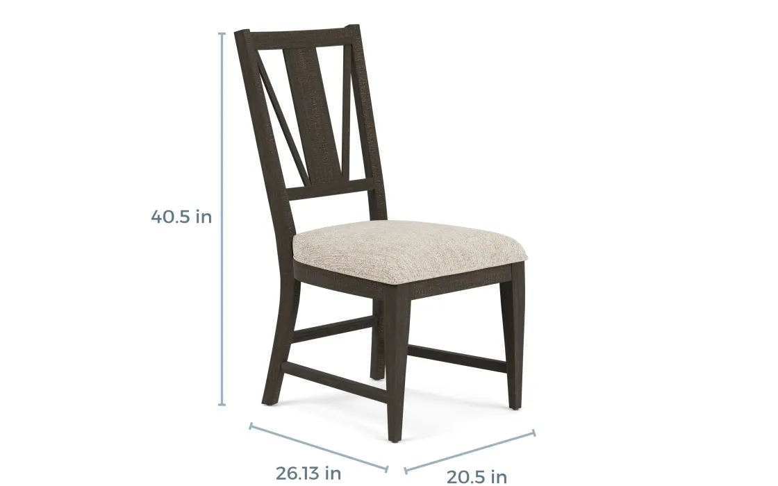 Mor Furniture Bay Creek Extendable Dining Table & 6 V-Back Chairs In Toasted Nutmeg