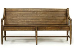 Mor Furniture Bay Creek Extendable Dining Table, 4 V-Back Chairs & High Back Bench In Graphite