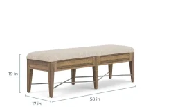 Mor Furniture Bay Creek Extendable Dining Table, 4 V-Back Chairs & High Back Bench In Graphite